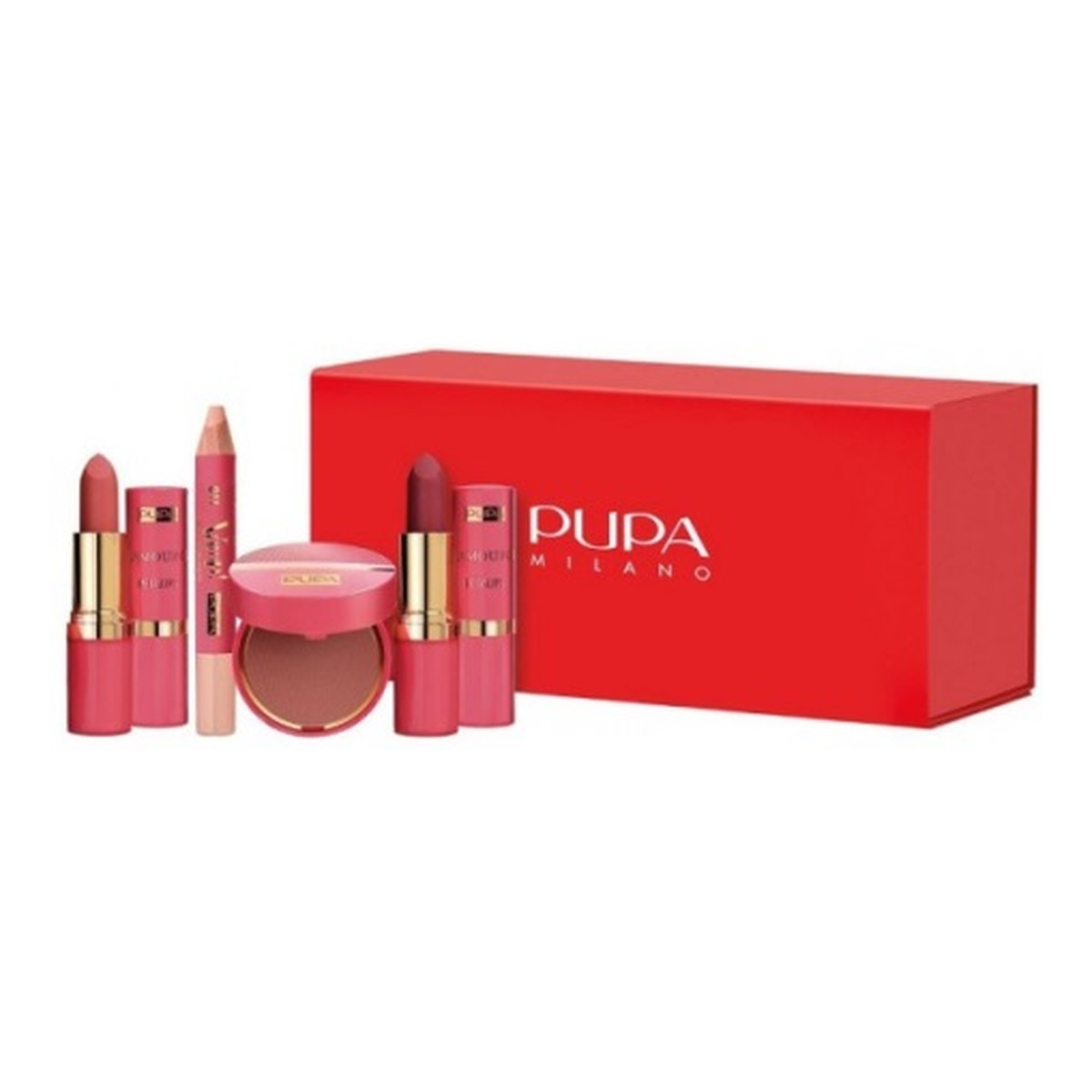 Pupa Milano My Fabulous Beauty Box Zestaw Cień do powiek w kredce + Róż do policzków + Matowa pomadka do ust