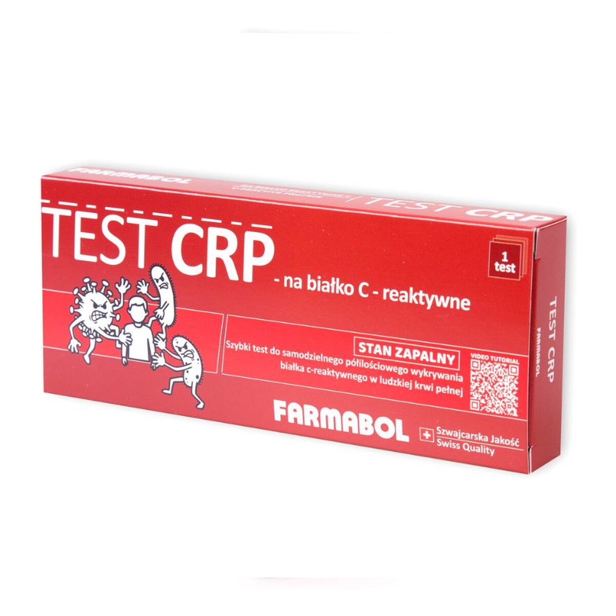 Farmabol Test crp szybki test do samodzielnego półilościowego wykrywania białka c-reaktywnego w krwi 1szt