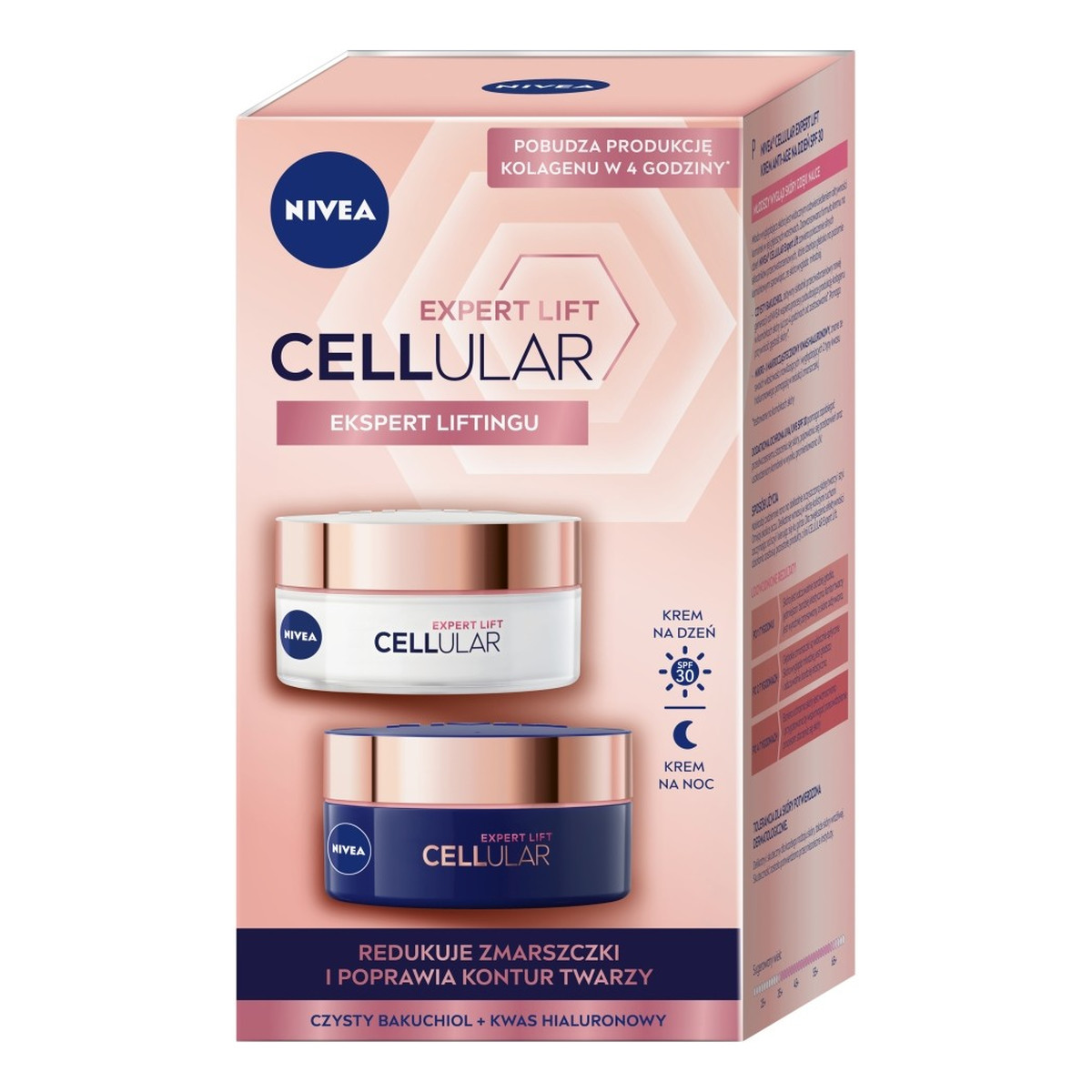 Nivea Cellular Expert Lift Zestaw Krem przeciwstarzeniowy dzień + krem przeciwstarzeniowy noc SPF30