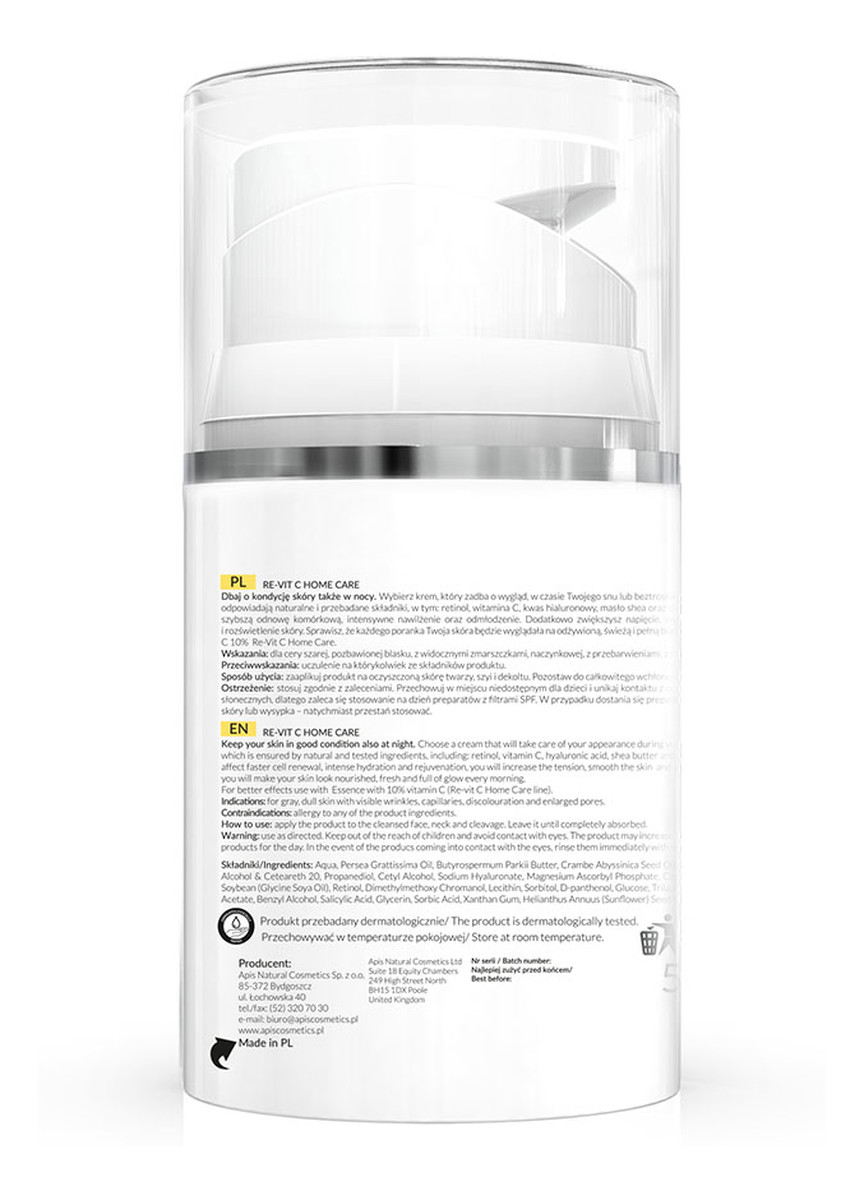 Home Care Odbudowujący krem na noc z retinolem i witaminą C