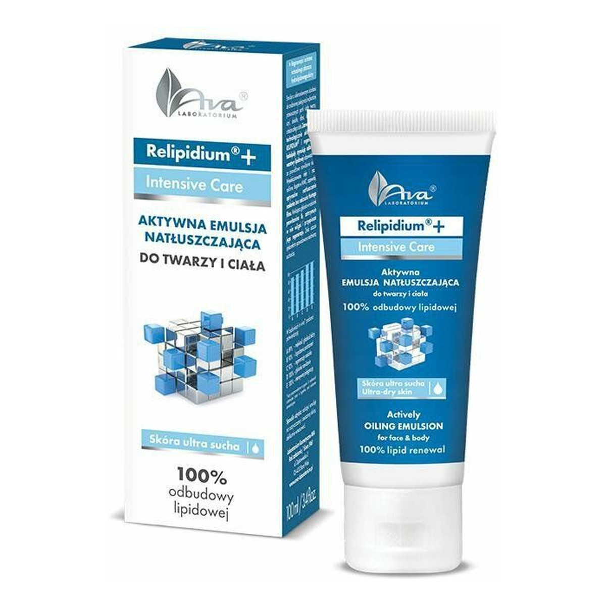 Ava Laboratorium Relipidium + Intensive Care Aktywna Emulsja Natłuszczająca Do Twarzy I Ciała 100ml