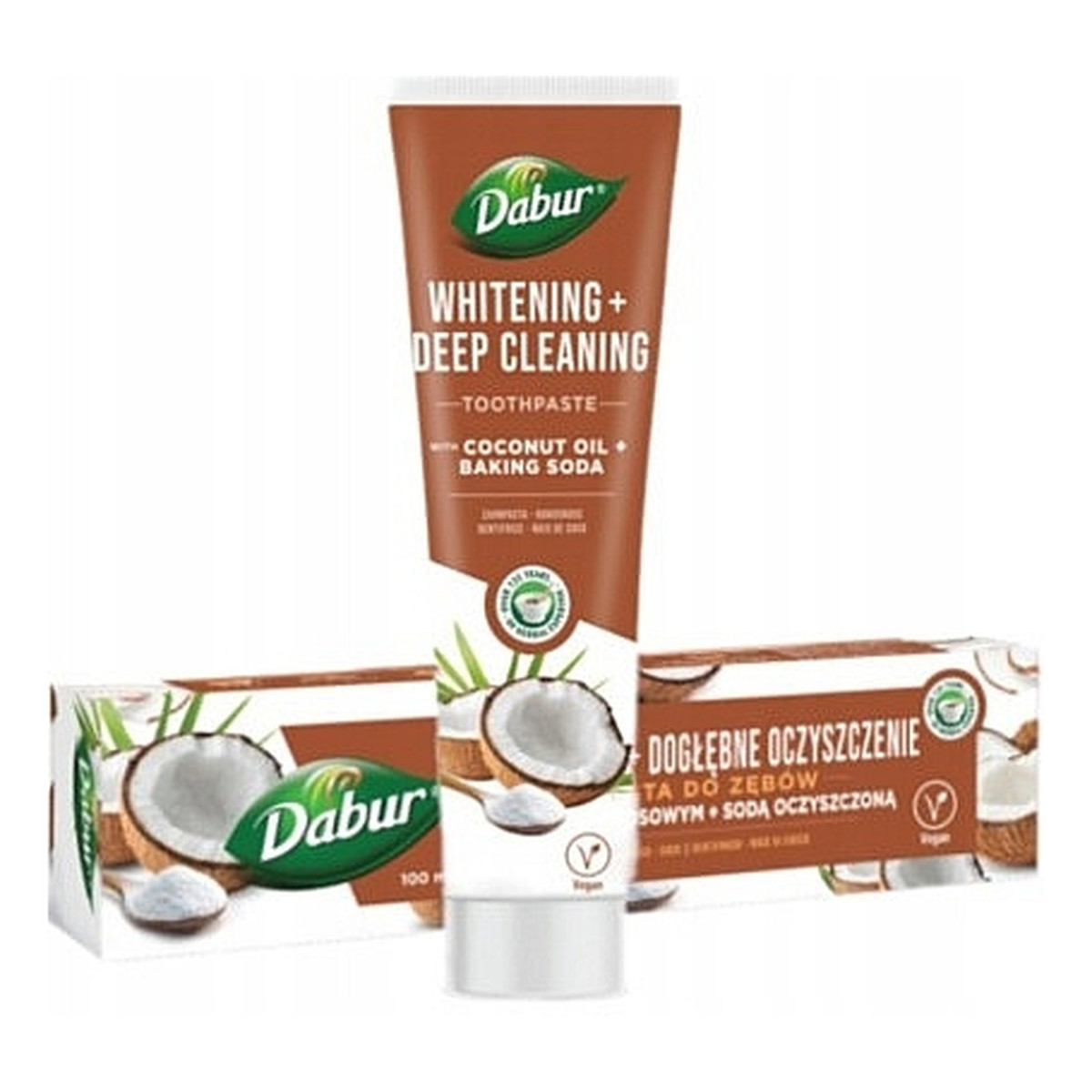 Dabur Wybielająca pasta do zębów z olejem kokosowym i sodą oczyszczoną 100ml