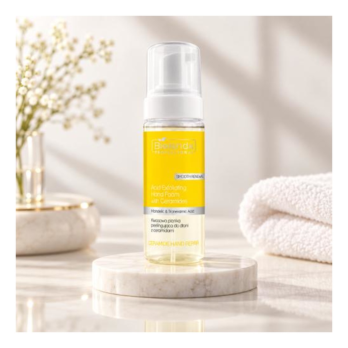 Bielenda lS CERAMIDE HAND REPAIR Kwasowa pianka peelingująca do dłoni z ceramidami 160ml