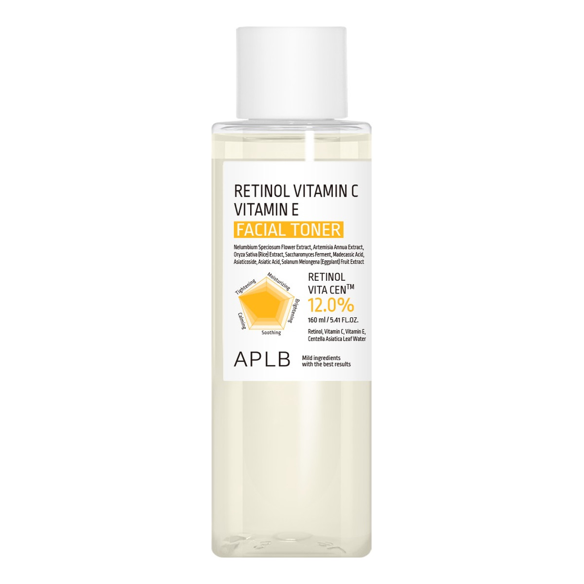 APLB Retinol Vitamin C Vitamin E facial toner rozświetlający tonik do twarzy 160ml