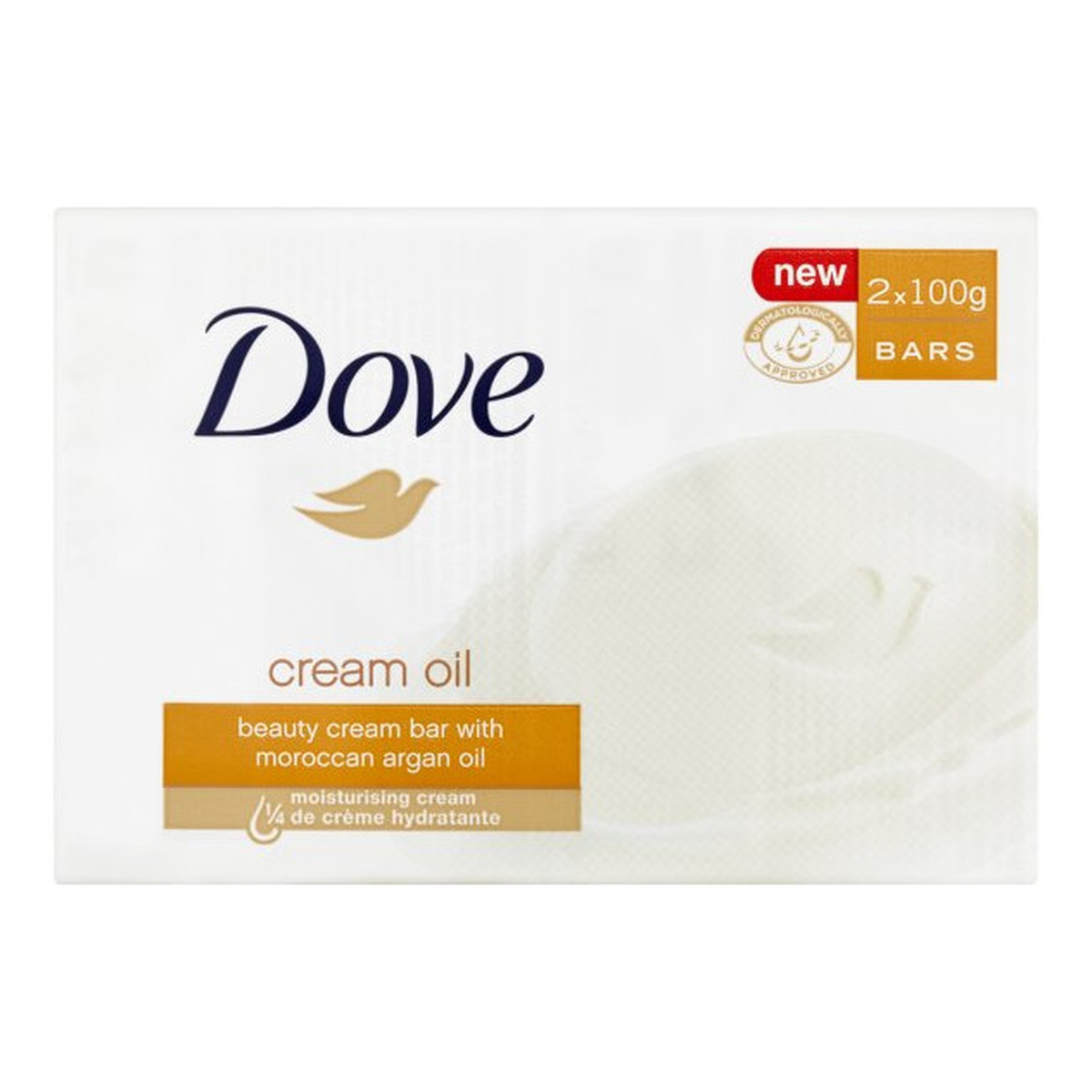 Dove Cream Oil nawilżające mydło w kostce Marokański Olejek Agranowy 2x100g 200g