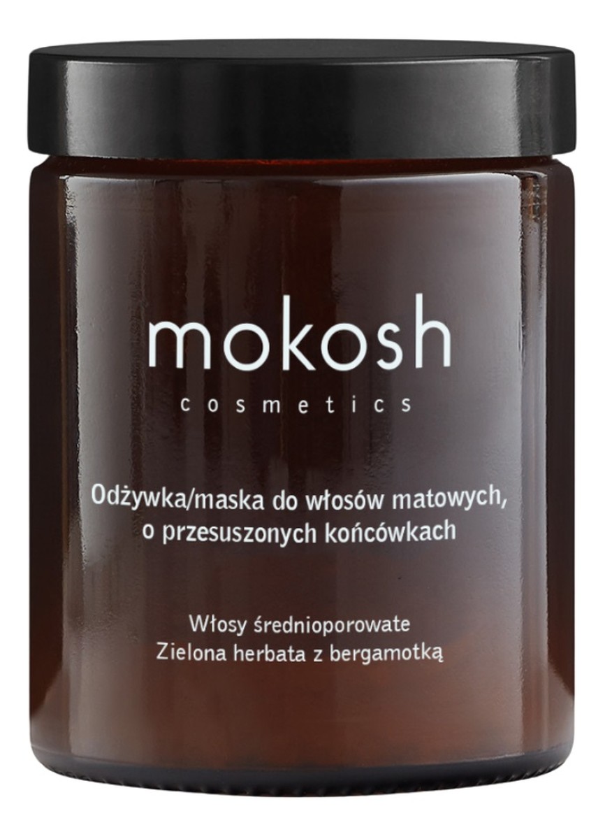 Odżywka/maska do włosów matowych o przesuszonych końcówkach zielona herbata z bergamotką