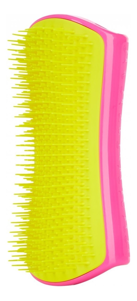 Large detangling dog grooming brush szczotka do rozplątywania i pielęgnacji sierści pink yellow