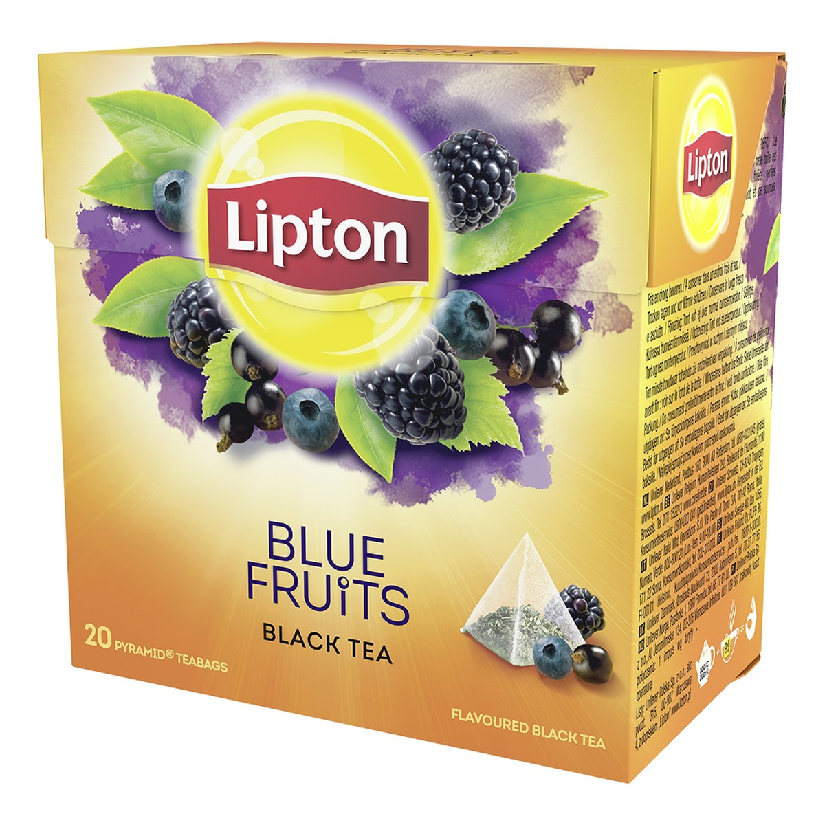 Lipton Black Tea herbata czarna aromatyzowana Owoce Jagodowe 20 piramidek 34g