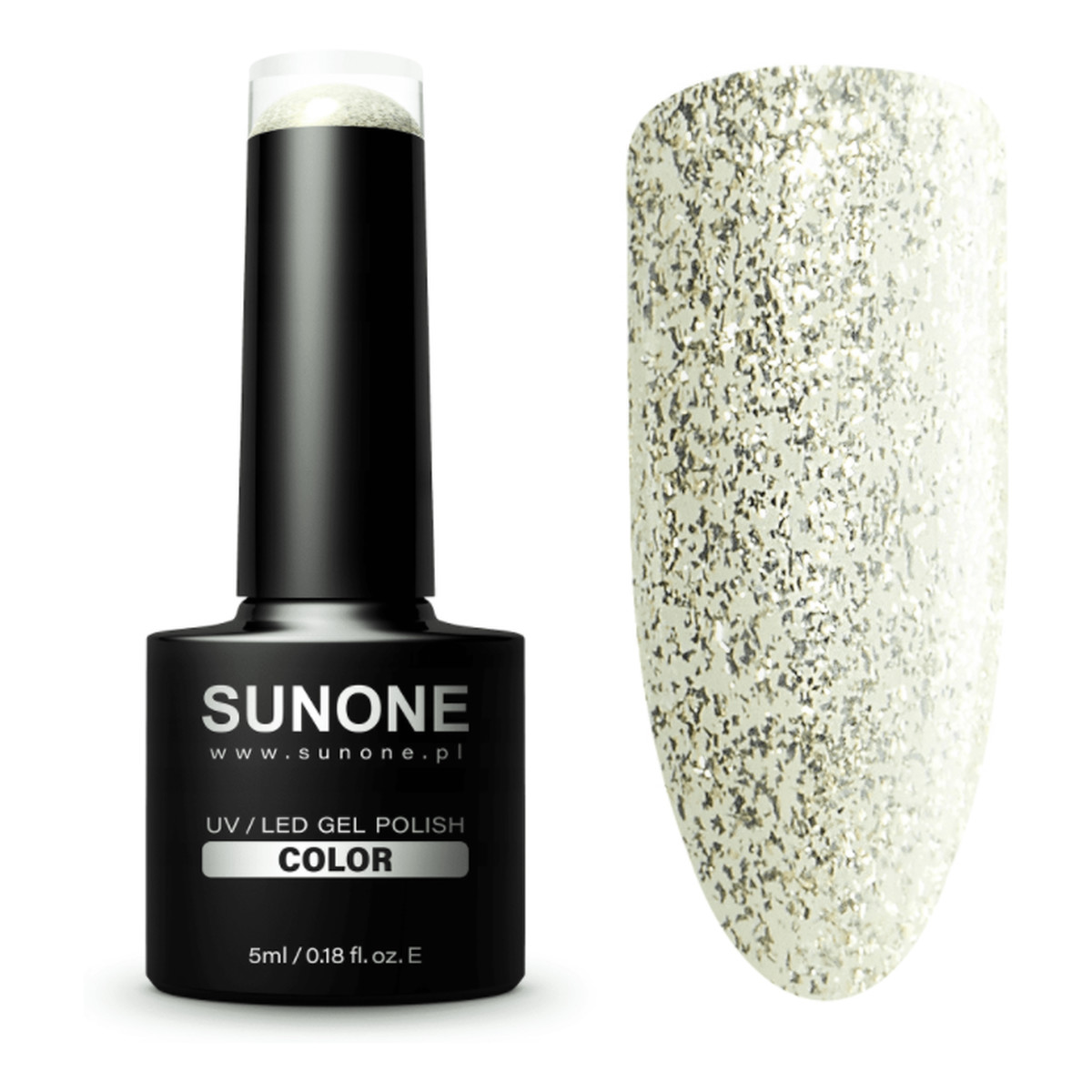 Sunone Brokatowy lakier do paznokci hybrydowy 5ml