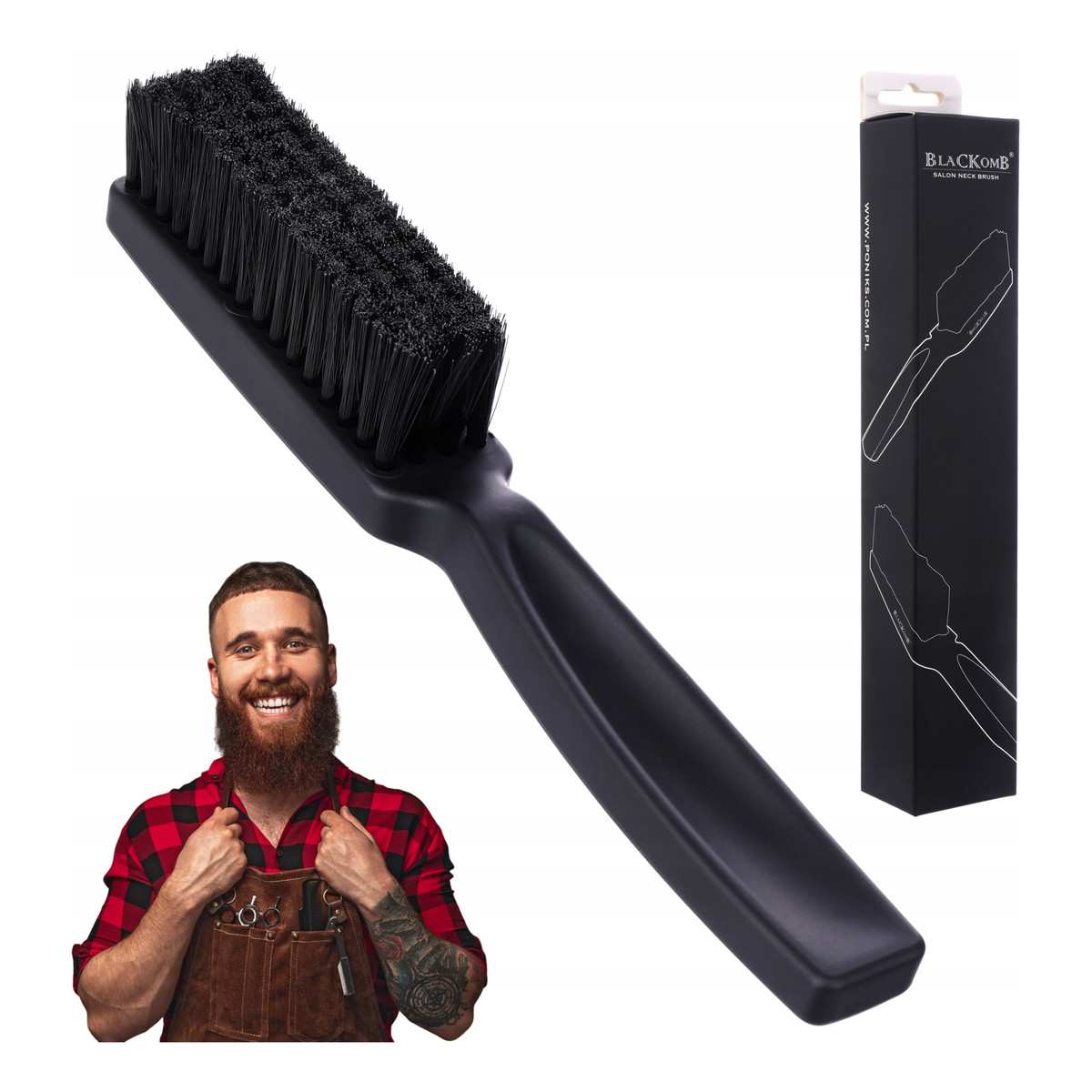 BlacKomb Fade Brush - Zmiotka Barberska Do Wymiatania Włosów