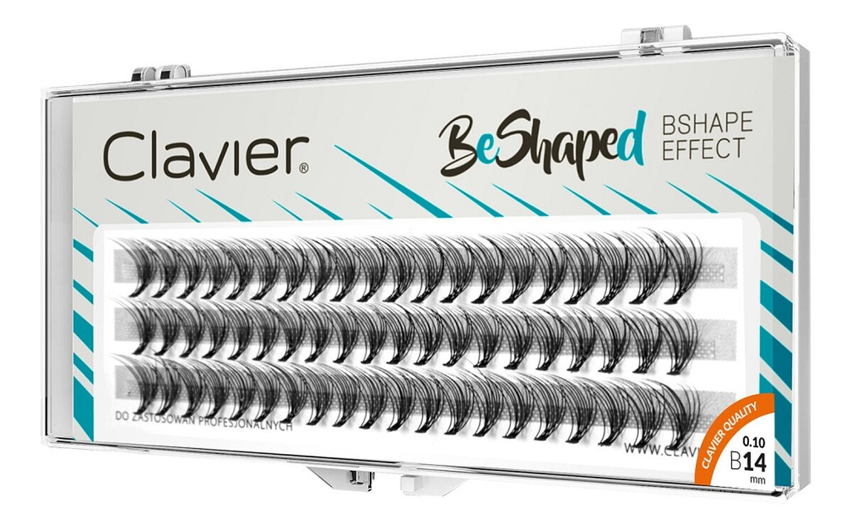 Beshaped jedwabne kępki rzęs skręt b 10d 14mm