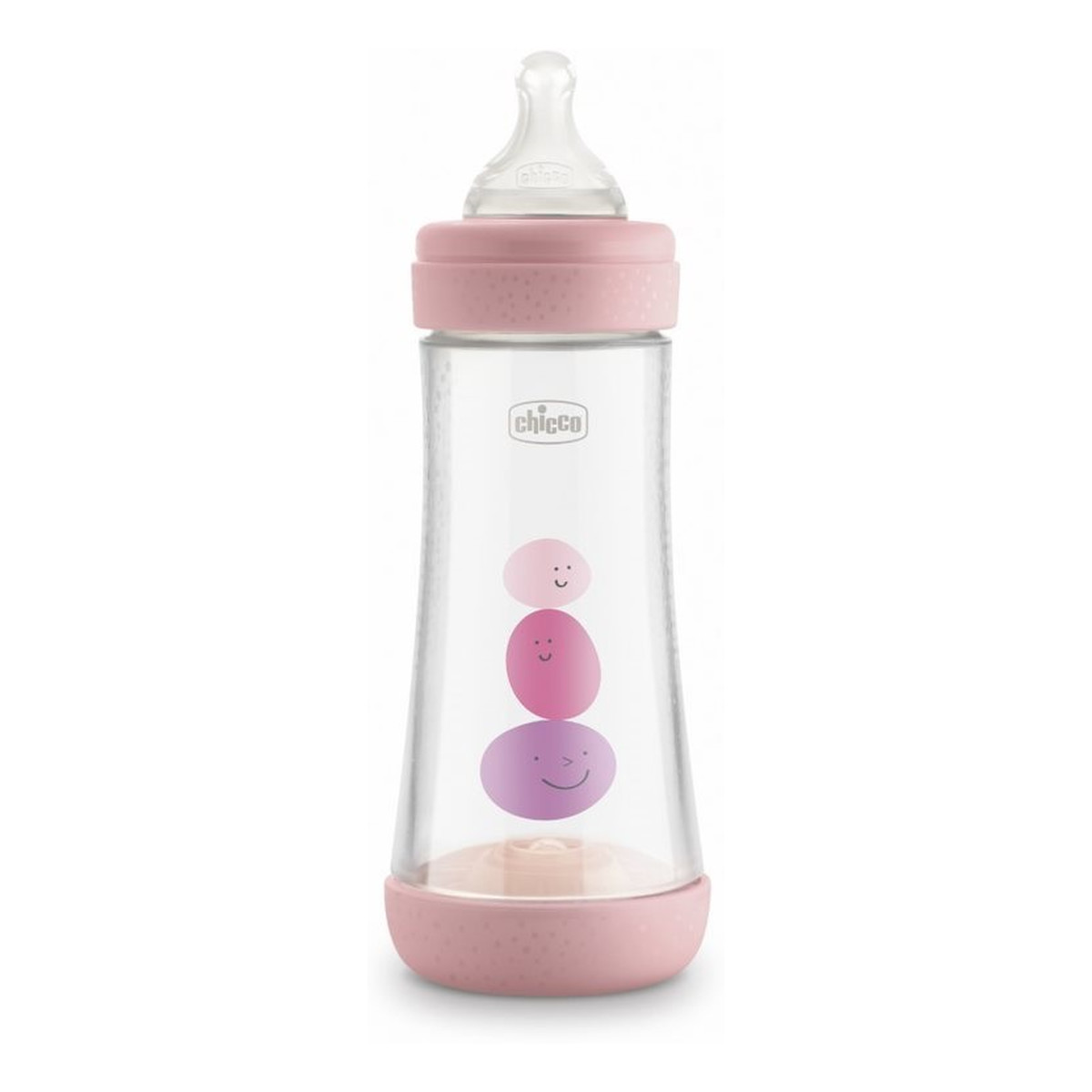 Chicco Perfect5 butelka antykolkowa ze smoczkiem silikonowym przepływ szybki 4m+ girl 300ml