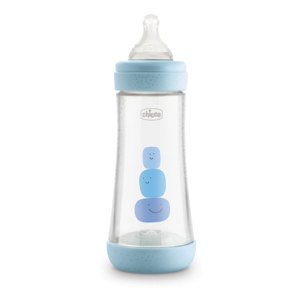 Chicco Perfect5 butelka antykolkowa ze smoczkiem silikonowym przepływ szybki 4m+ boy 300ml