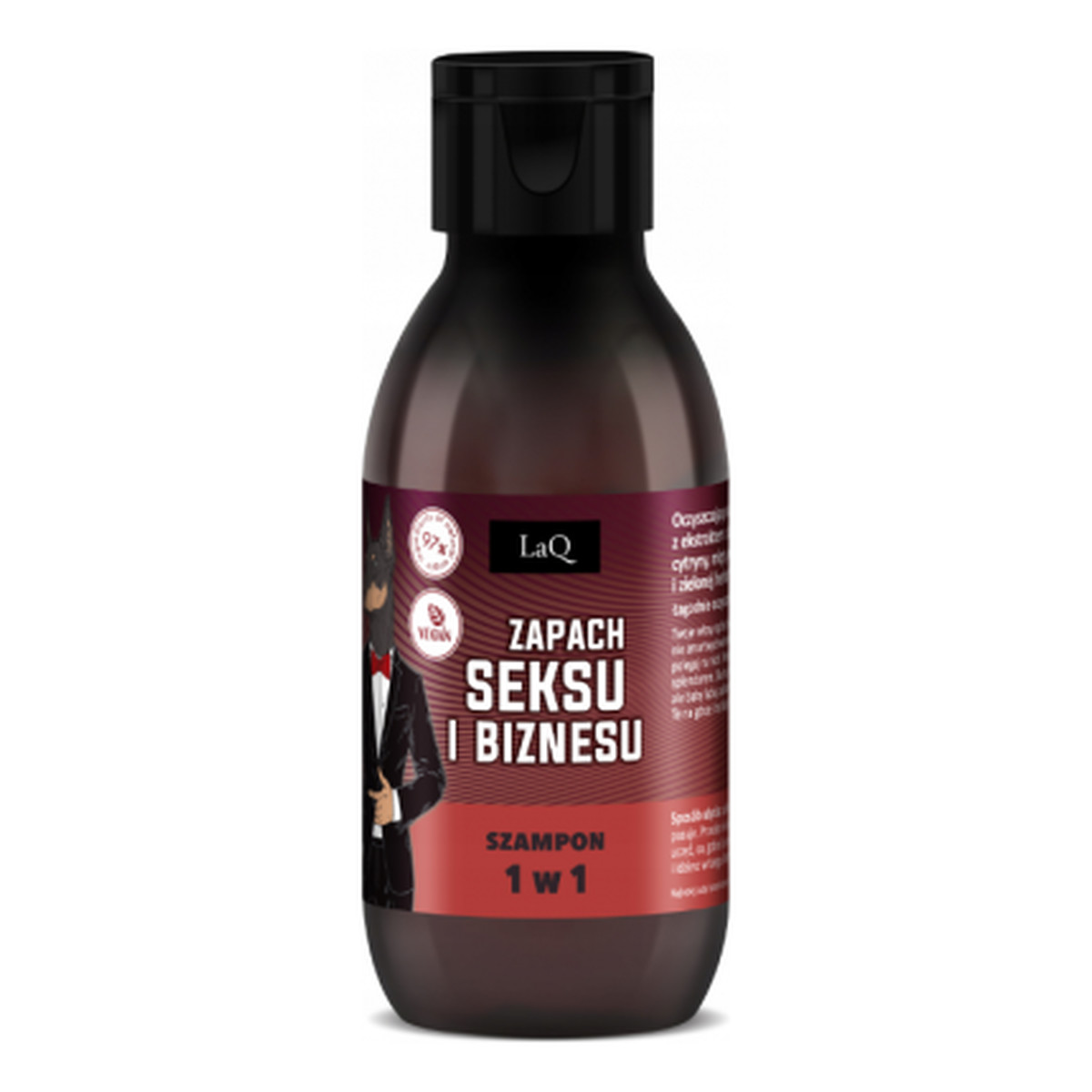 Laq Doberman Zapach Seksu i Biznesu przeciwłupieżowy szampon do włosów 1w1 100ml