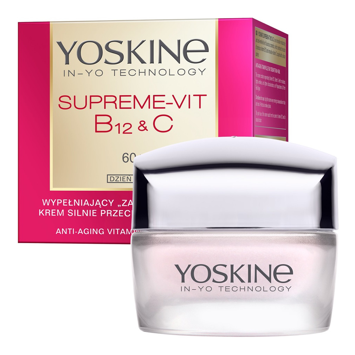 Yoskine Supreme-Vit B12 + C wypełniający Krem silnie przeciwzmarszczkowy do twarzy na dzień 60+ 50ml