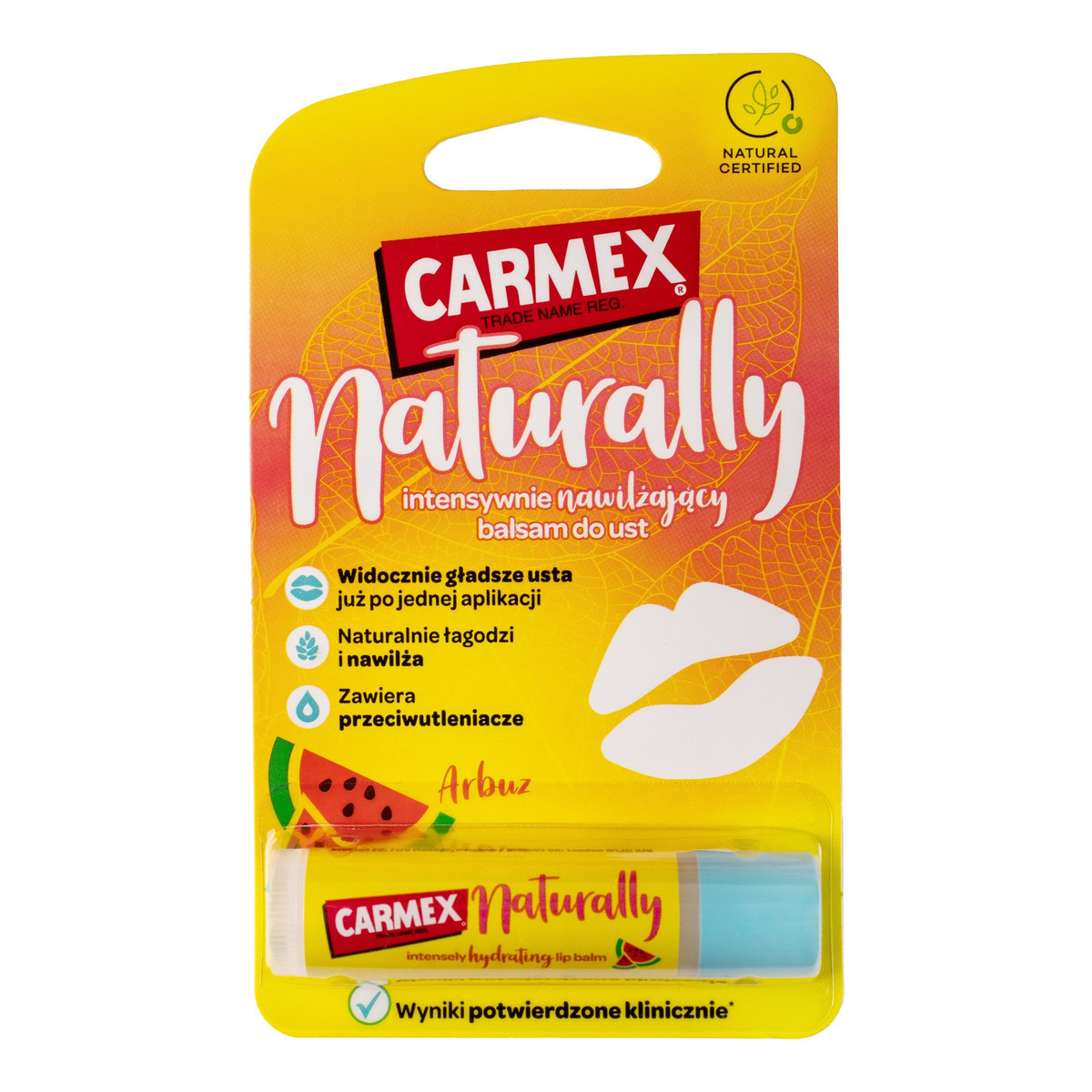 Carmex Naturally Intensywnie Nawilżający Balsam do ust-arbuz 4,25 g 4.25g