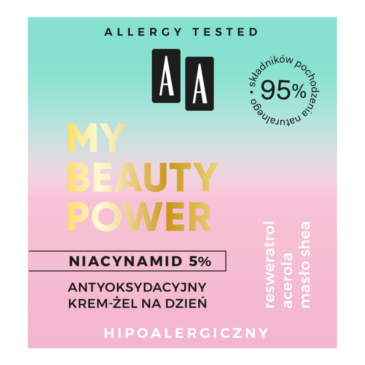 AA My Beauty Power Niacynamid 5% Antyoksydacyjny krem-żel na dzień 50ml