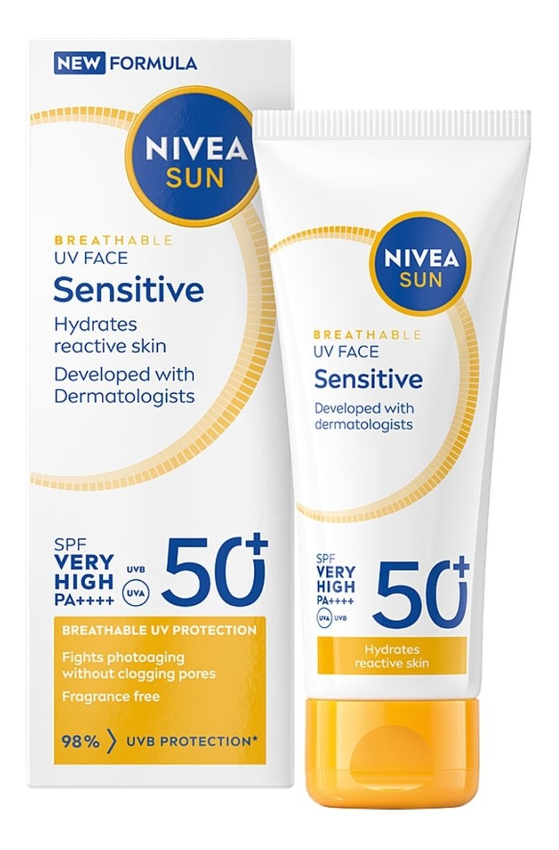 krem do twarzy dla skóry wrażliwej SPF50+