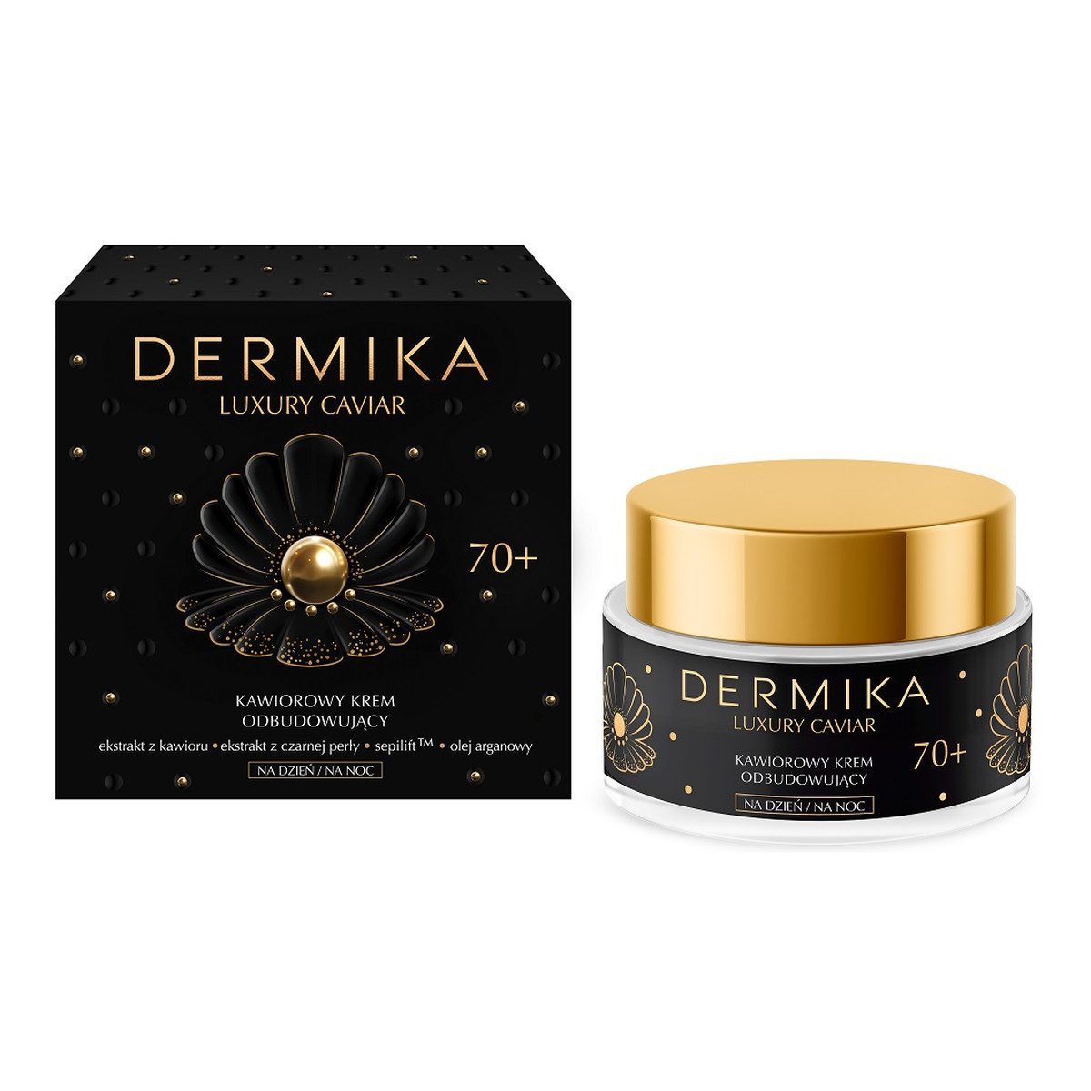 Dermika Luxury Caviar Kawiorowy krem odbudowujący na dzień i noc 70+ 50ml