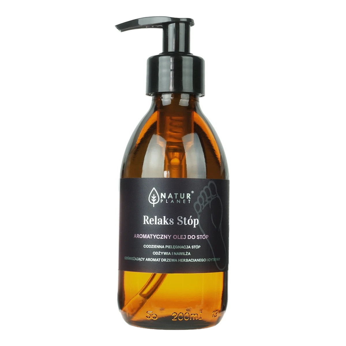 Natur Planet Aromatyczny olej do masażu Relaks Stóp 200ml