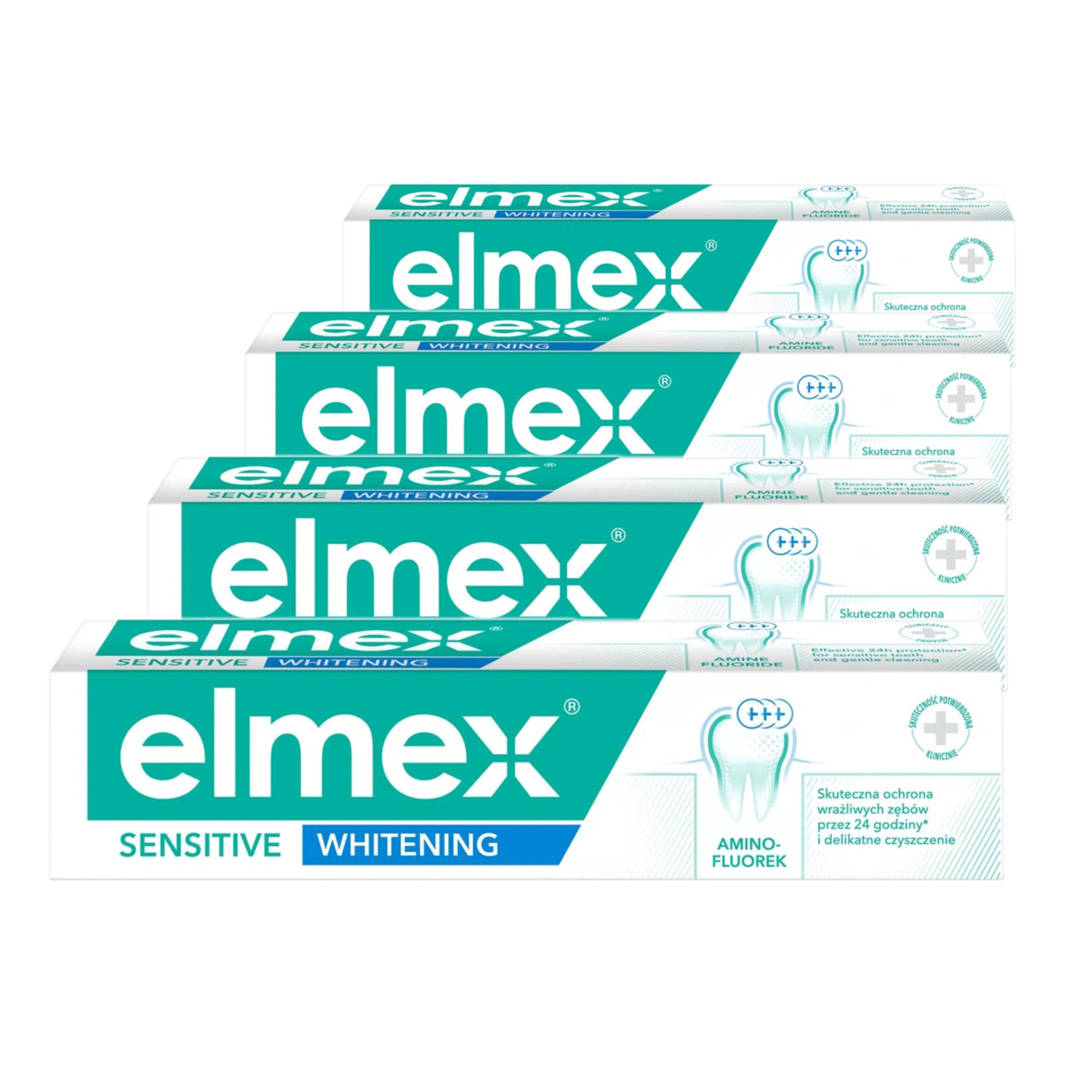 elmex Sensitive Whitening Wybielająca Pasta Do Zębów 4x75ml