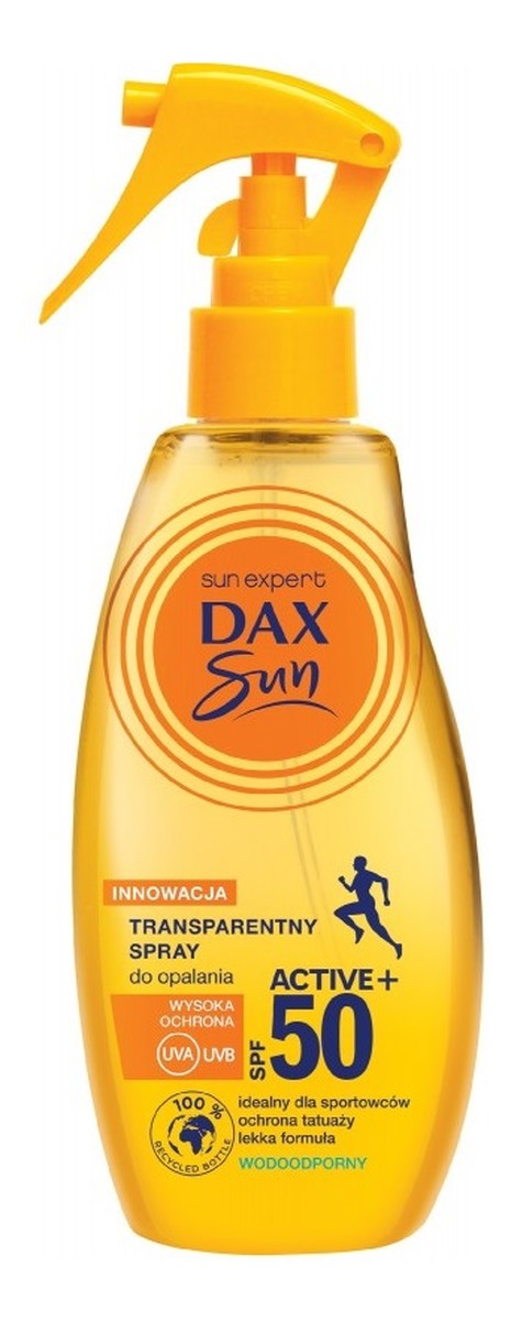 Transparentny Spray do opalania Active+ SPF 50