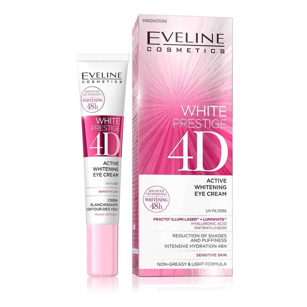 Eveline White Prestige 4D Wybielający krem pod oczy wygładzający 20ml
