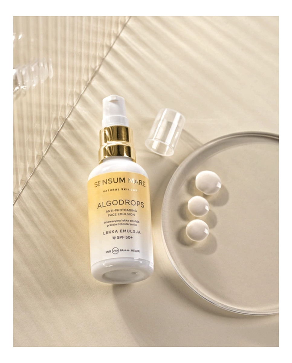 Kremowa emulsja ochronna przeciw fotostarzeniu spf 50+ uvb uva pa++++ hev/ir