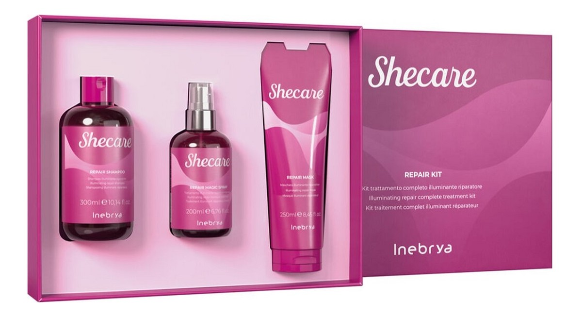 Zestaw naprawczo-rozświetlający do włosów zniszczonych zabiegami chemicznymi