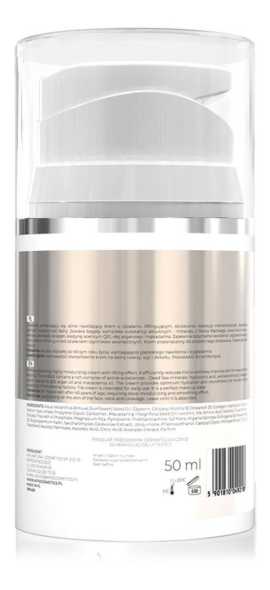 Krem do twarzy nawilżająco-liftingujący na dzień 40+