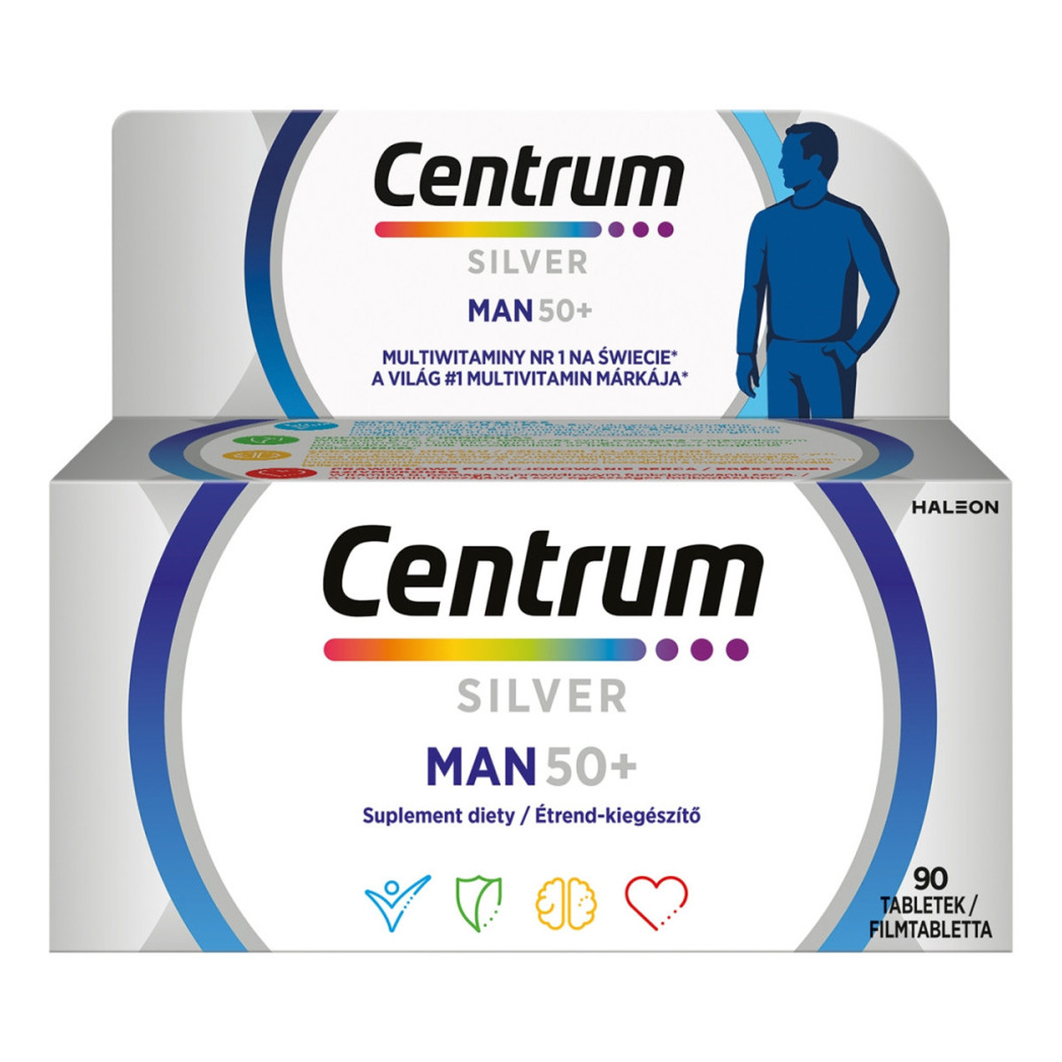 Centrum Silver Man 50+ multiwitaminy dla mężczyzn suplement diety 90 Tabletek