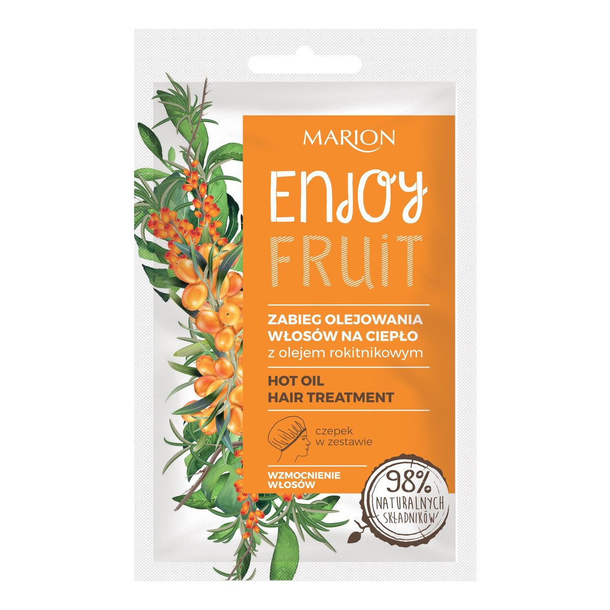 Marion Enjoy Fruit Zabieg Olejowania Włosów Na Ciepło Z Olejem Rokitnikowym 20ml