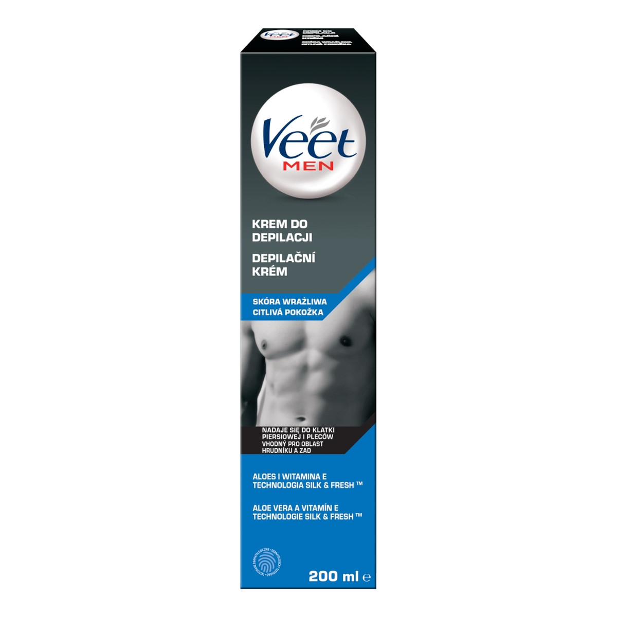 Veet Men Krem do depilacji dla mężczyzn skóra wrażliwa 200ml