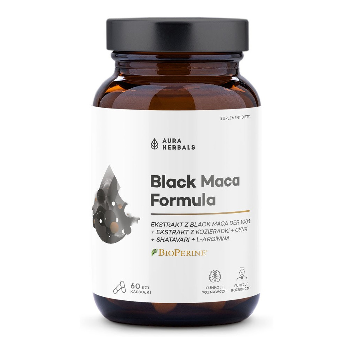 Aura Herbals Aura black maca formula kapsułki 60szt