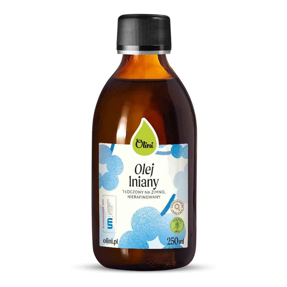 Olini Olej lniany tłoczony na zimno z polskich ziaren 250ml