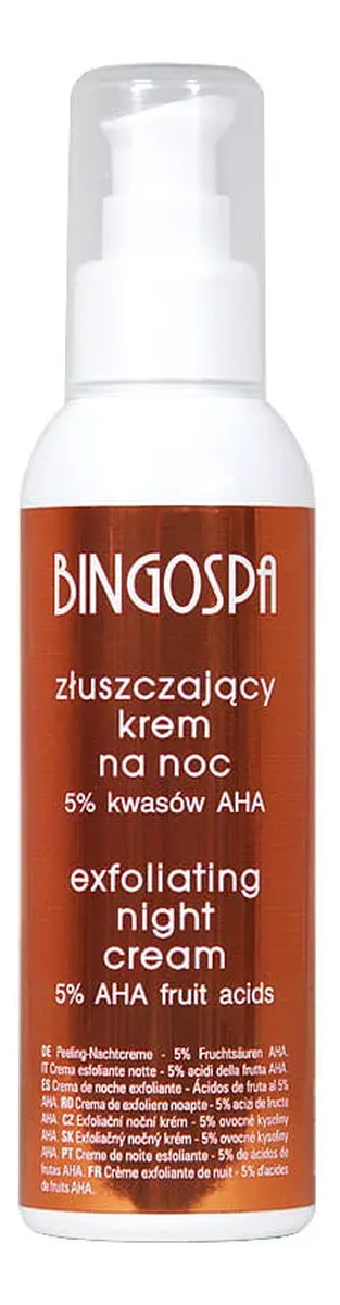 Złuszczający krem na noc z 5% kwasów AHA