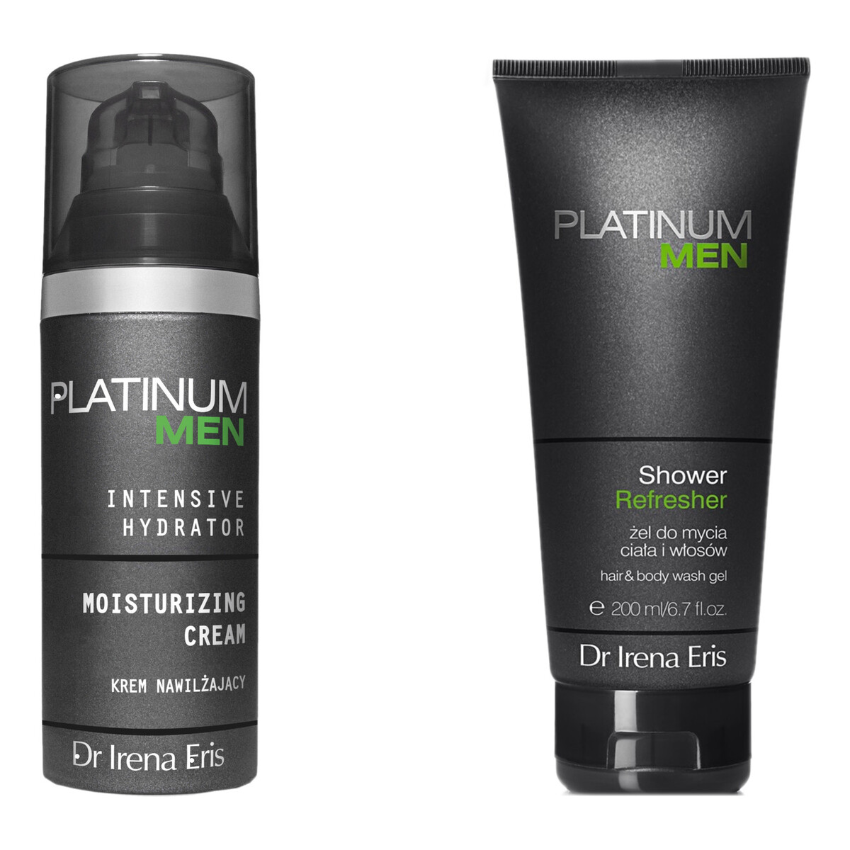 Dr Irena Eris Platinum Men Krem Nawilżający do Twarzy i pod Oczy 50ml + Żel pod Prysznic 200ml