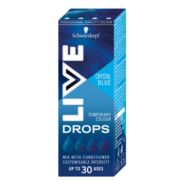 Live drops krople do nietrwałej koloryzacji włosów crystal blue