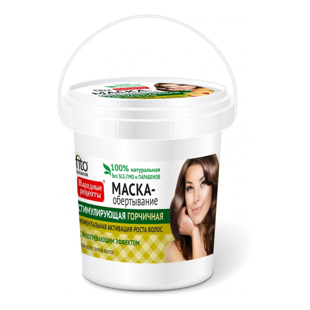 Fitokosmetik Przepisy Ludowe Maska do włosów musztardowa stymulująca wiaderko 155ml