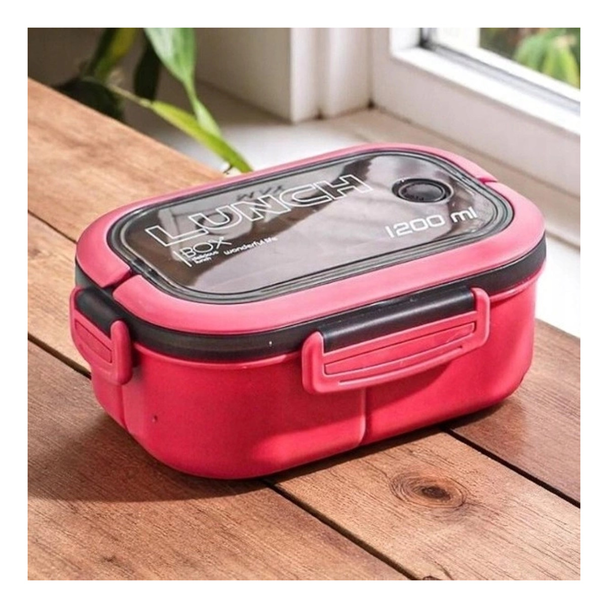 Ecarla Lunch Box Śniadaniówka Ze Sztućcami Fuksja PJM44F