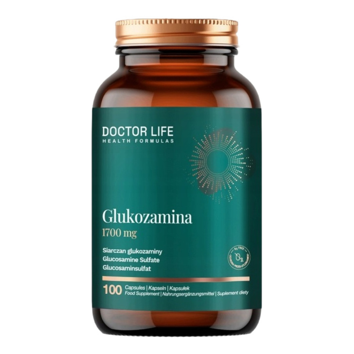 Doctor Life Glukozamina 1700mg suplement diety 100 Kapsułek