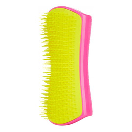 Large detangling dog grooming brush szczotka do rozplątywania i pielęgnacji sierści pink yellow