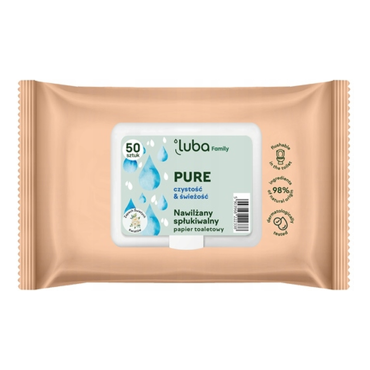 Luba Family Pure nawilżany papier toaletowy