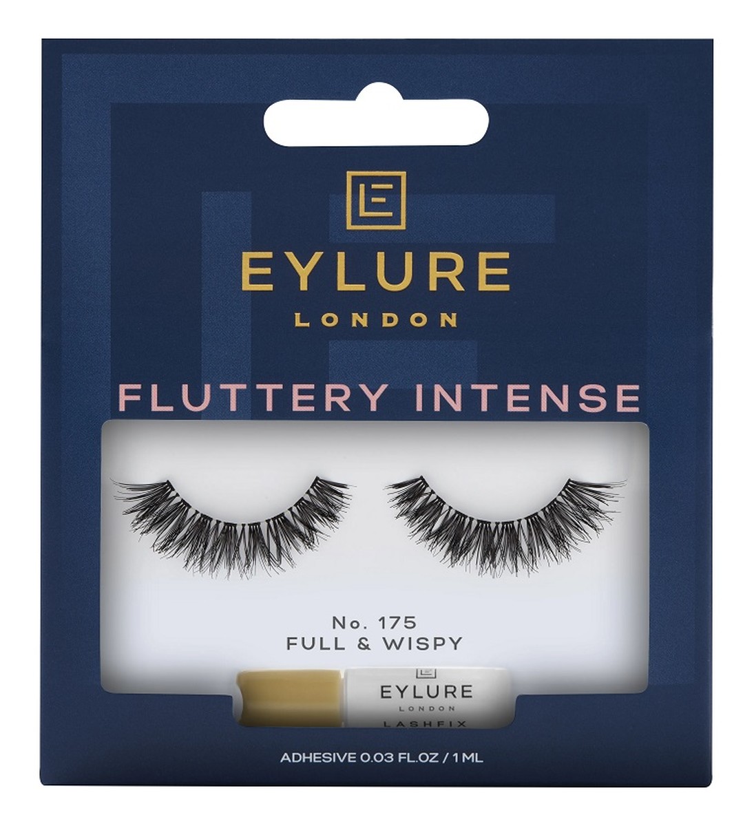 Fluttery intense lashes sztuczne rzęsy z klejem efekt podwójnej objętości no. 175