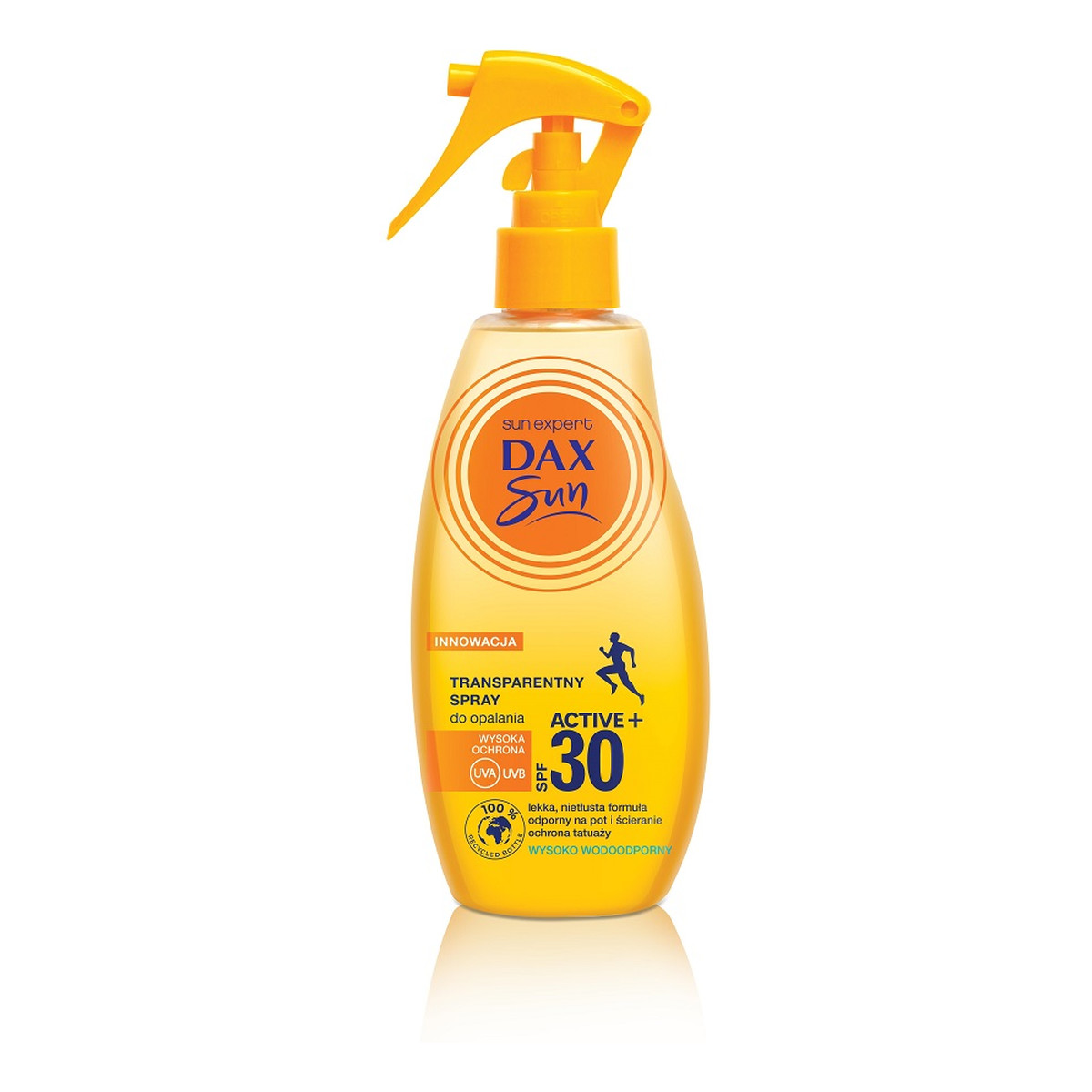 Dax Sun Transparentny spray do opalania Active+ SPF 30 200ml