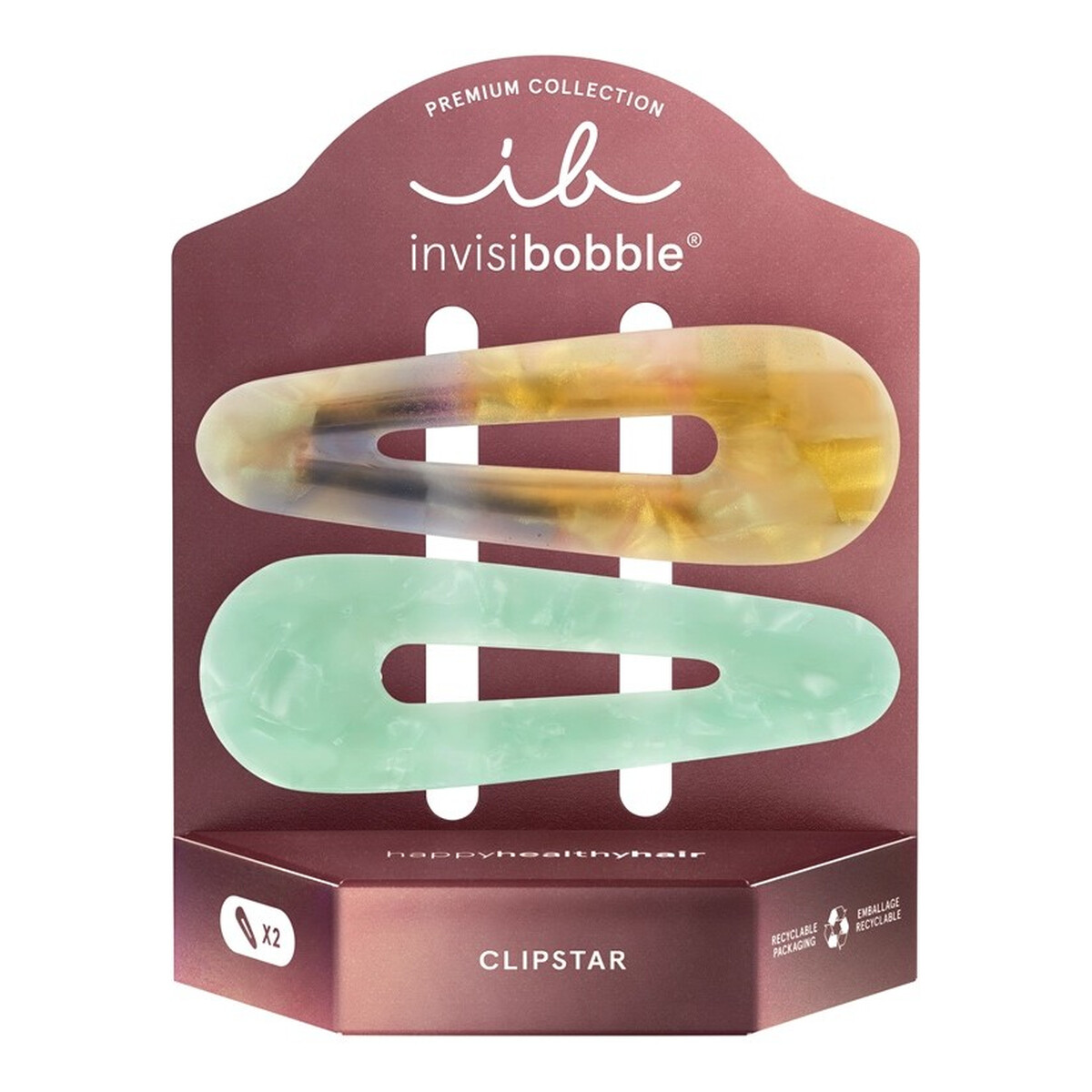 Invisibobble Clipstar Premium spinki do włosów Rainbow Carousel 2szt.