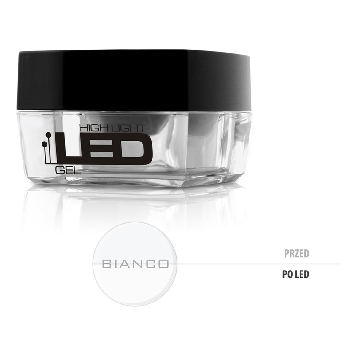 Silcare High Light Led średniogęsty jednofazowy żel do paznokci Bianco 30g