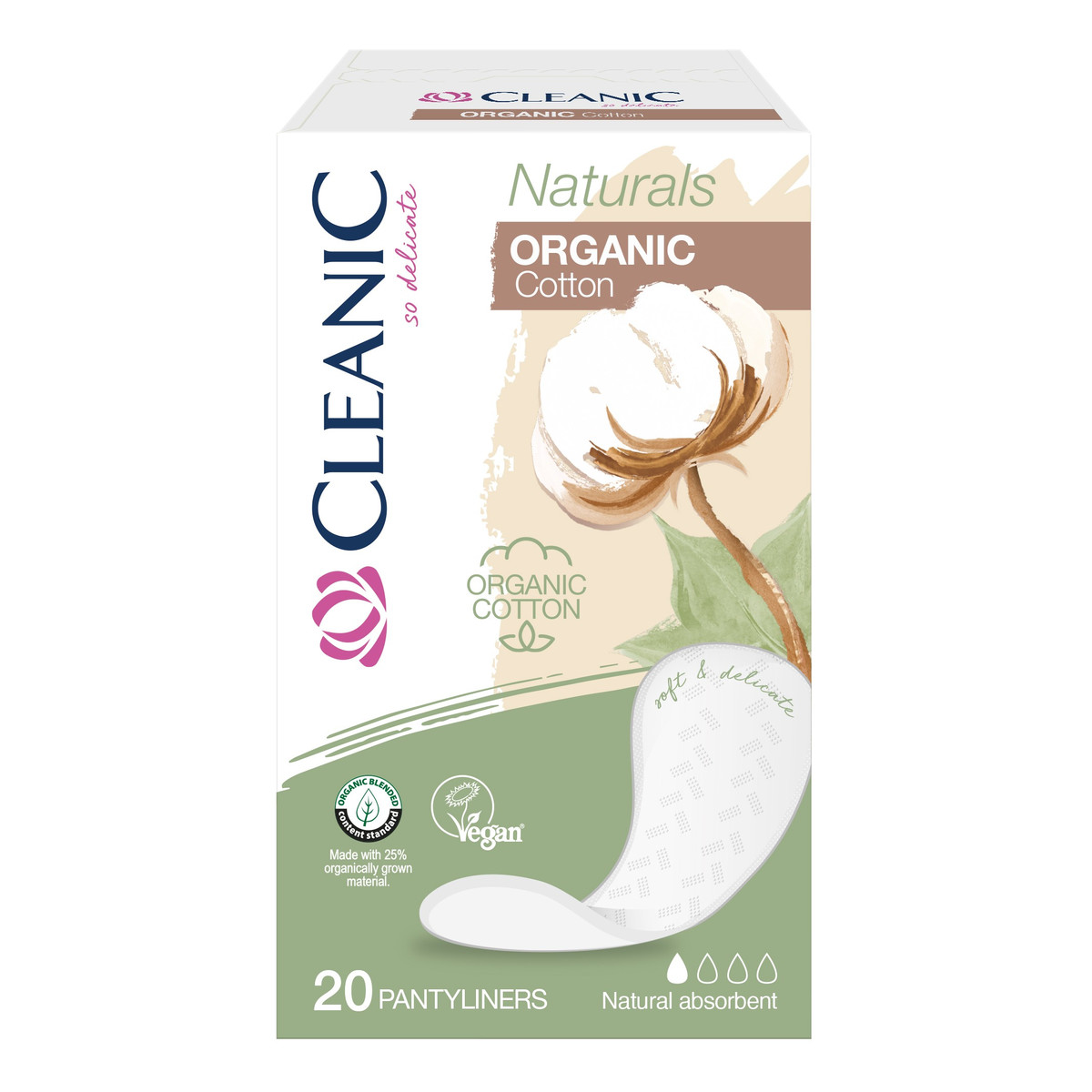 Cleanic Naturals Wkładki higieniczne Organic Cotton 20 sztuk