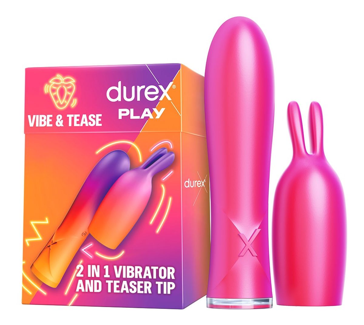 Play vibe tease 2in1 wibrator ze stymulującą końcówką