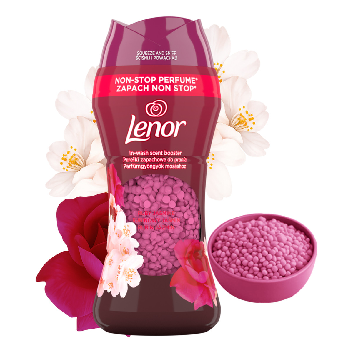 Lenor Perełki Zapachowe Do Prania Rubinowy Jaśmin/Ruby Jasmine 195g